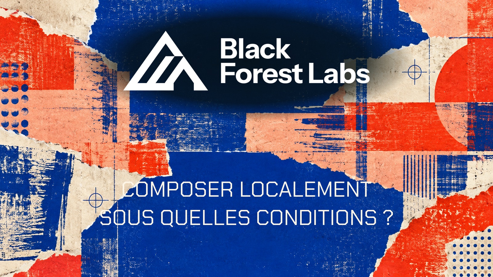 COMPOSER LOCALEMENT SOUS QUELLES CONDITIONS ?. Logo officiel Black Forest Labs dans une composition originale.